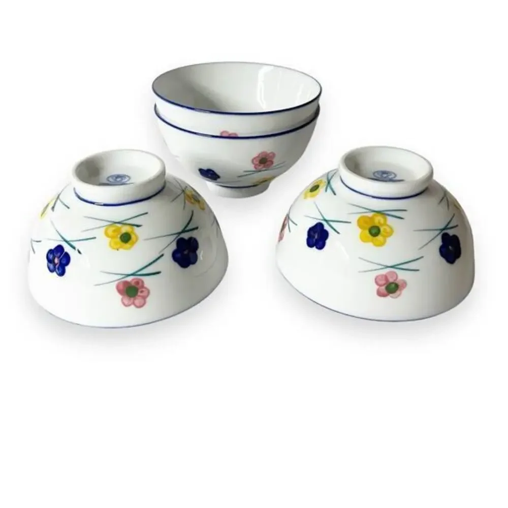 MISTY ROSE Floral Rice Bowls Set of‎ 4